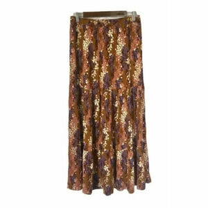 Boutique Orange Creek Floral Boho Maxi Skirt -L